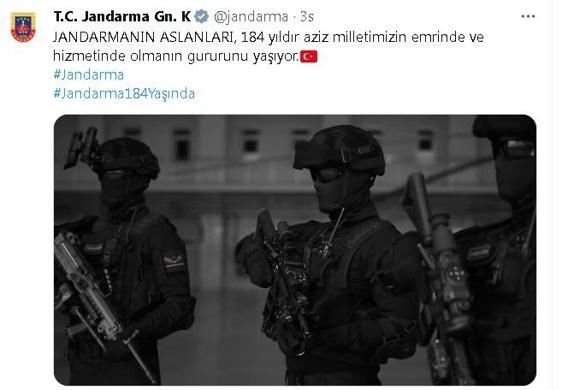 Jandarma Genel Komutanlığı, kuruluşunun 184üncü yılı nedeniyle video paylaştı