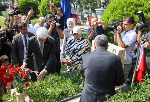 15 Temmuz şehidi polis memuru için anma töreni