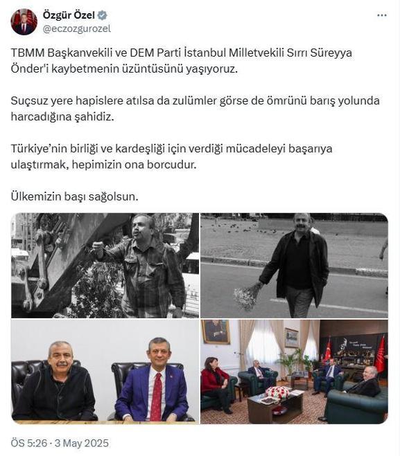 Sırrı Süreyya Önder hayatını kaybetti