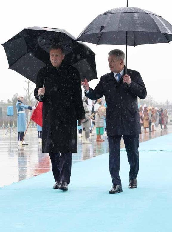 Cumhurbaşkanı Erdoğan, Finlandiya Cumhurbaşkanı ile bir araya geldi