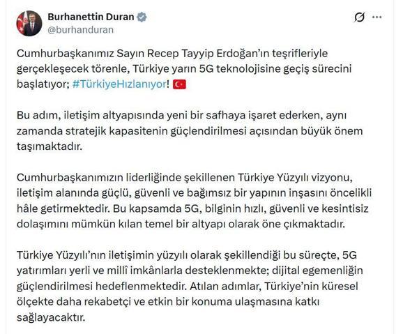 İletişim Başkanı Duran: Dijital egemenliğin güçlendirilmesi hedefleniyor