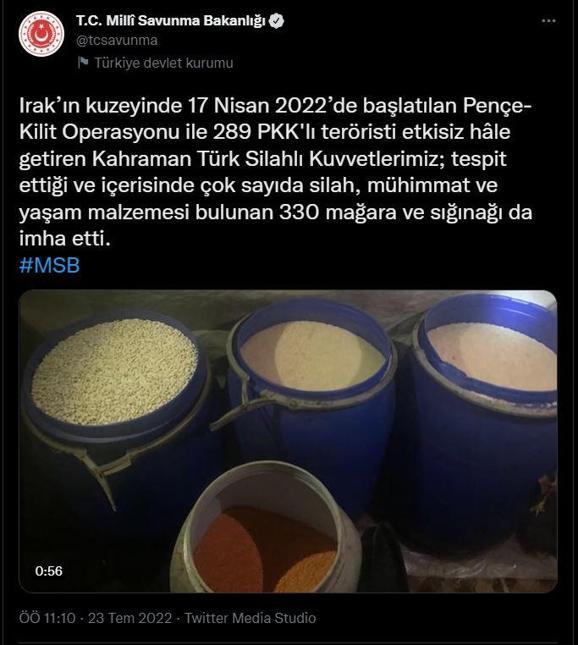 MSB: Pençe-Kilit Operasyonu ile şu ana kadar 289 PKKlı terörist etkisiz hale getirildi