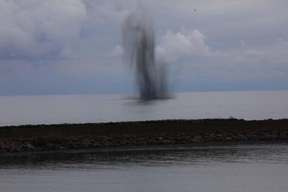 Balıkçıların bulduğu insansız deniz aracı imha edildi