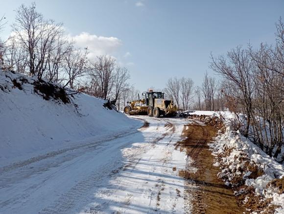 Diyarbakırda kardan kapanan 20 mahalle yolu ulaşıma açıldı