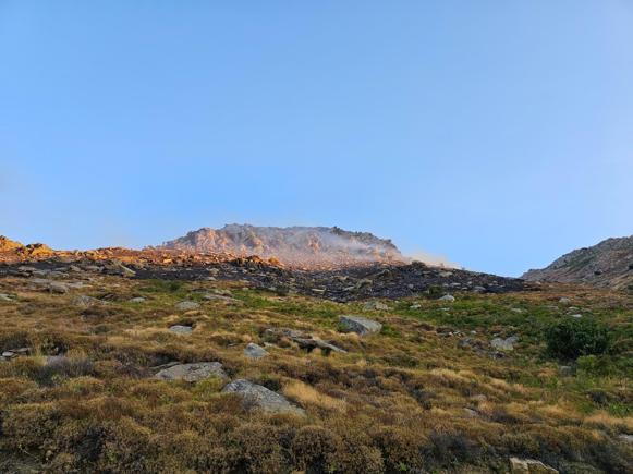 Marmara Adasındaki orman yangını söndürüldü