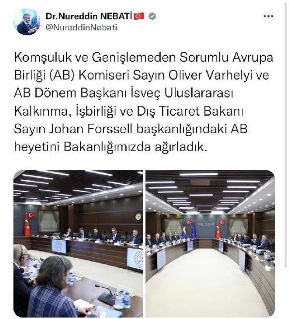 Bakan Nebati, AB heyeti ile görüştü