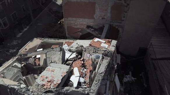 Gebzede çöken binanın enkazı savcıların incelemesi sonrası kaldırılacak