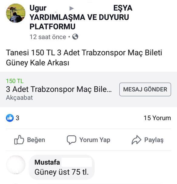 Trabzonspor’dan karaborsada bilet satışına suç duyurusu