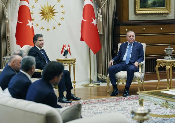 Cumhurbaşkanı Erdoğan, IKBY Başkanı Barzaniyi kabul etti