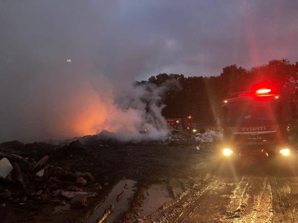 Ordu’da atık toplama merkezinde çıkan yangın söndürüldü