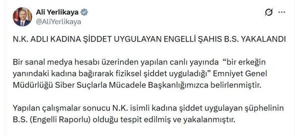 Sosyal medyada bir kadına şiddet uygulayan şüpheli yakalandı