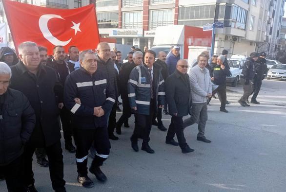 Çayırhan işçileri Ankaraya yürüyüş başlattı