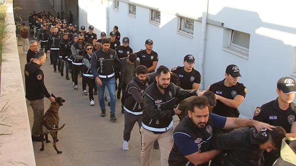 Bayğaralar suç örgütüne yönelik operasyonda 106 şüpheli adliyede