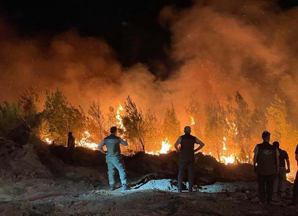 Çanakkalede orman yangını 2nci gününde