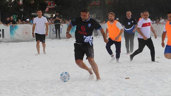 Çankırı Tuz Festivali'nde 'tuz' zeminde futbol turnuvası düzenlendi