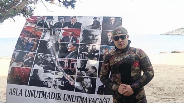 Ulu Önder Gazi Mustafa Kemal Atatürk'ü su altında andı