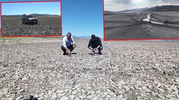 Tahtalı Barajı’nda su seviyesi yüzde 6’ya düştü; kuraklık dronla görüntülendi