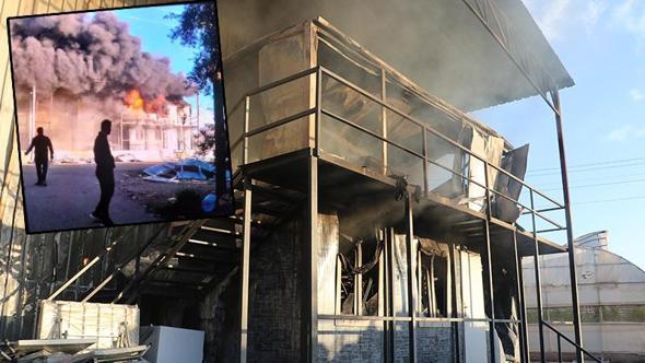 Antalya'da bahçe mobilyaları deposu alev alev yandı