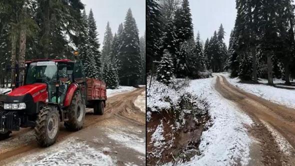 Bartın'ın yüksek kesimlerine ilk kar düştü