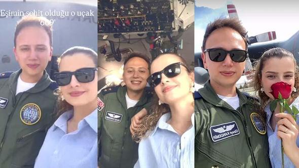 Åžehit üsteÄŸmenin eÅŸi, düÅŸen uçakta birlikte çekildikleri fotoÄŸrafları paylaÅŸtı