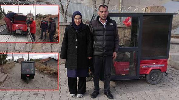 DHA haber yapmıştı; görme engelli eşini iş yerine götüren kadının isteği gerçek oldu