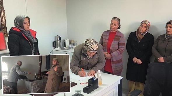 Kadın muhtardan doğal gaz için imza kampanyası