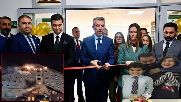 Kartalkaya'daki yangında ölen Nehir ve Doruk kardeşlerin isimleri kütüphanede yaşatılacak