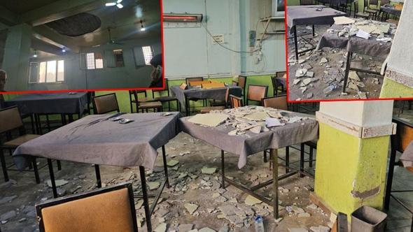 Kıraathanede tavandan kopan sıva parçaları müşterilerin üzerine düştü: 2 yaralı