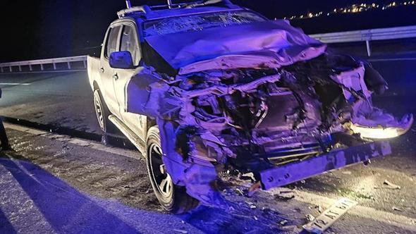 Nusaybin’de kamyonetin TIR’a arkadan çarptığı kazada 5 yaralı