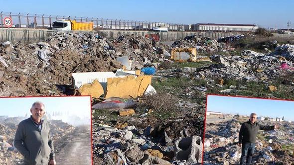 Boş araziye moloz ve çöp dökülmesine tepki gösteren mahalleli, çözüm bekliyor