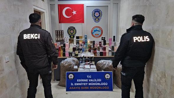Edirne’de bir depoda sentetik ecza ve kaçak alkol ele geçirildi; 4 gözaltı