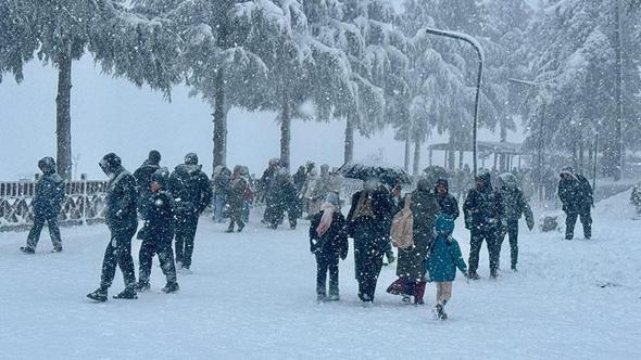 Ordu’da yeni yılın ilk gününde kar yağışı etkili oldu
