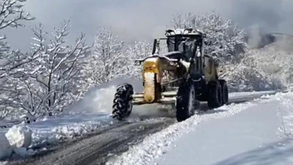Zonguldak’ta kar yağışı nedeniyle 62 köy yolu kapandı