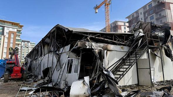 Hatay'da işçilerin kaldığı konteynerde yangın