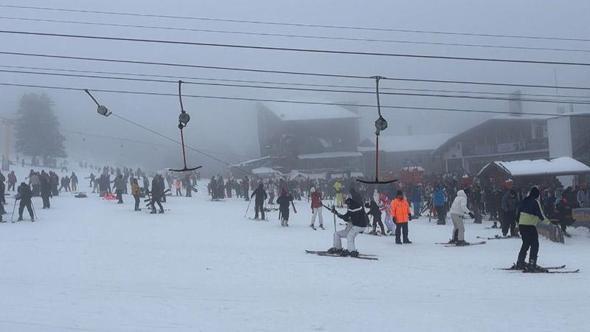 Uludağ’da sömestirin son günü de pistler doldu