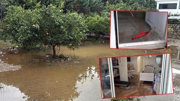 Bodrum'da 109 ev ve iş yerini su bastı, metrekareye 65 kilogram yağış düştü