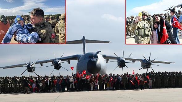 Almanya'da NATO tatbikatına katılacak Mehmetçikleri, aileleri uğurladı