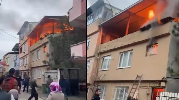 Bursa’da 3 katlı binanın çatı katında çıkan yangın söndürüldü