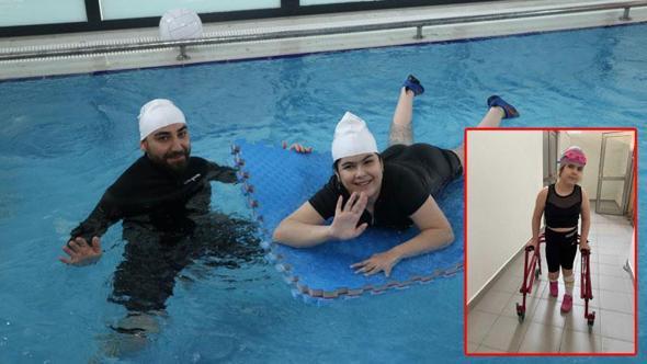 Hidrosefali hastası Zeynep, hidroterapi ile güç depoluyor