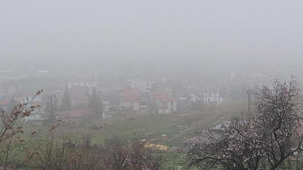 Keşan'da sis etkili oldu