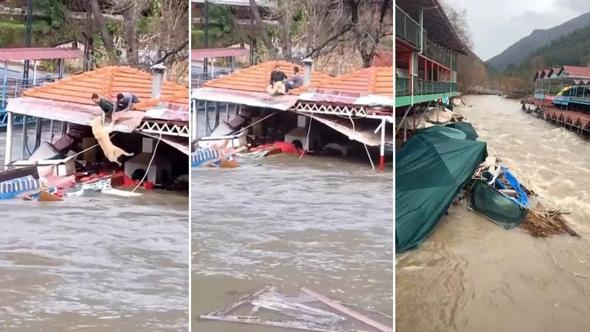 Antalya'da kuvvetli yağış 6 ilçede hasara neden oldu, mahsur kalan hayvanlar kurtarıldı
