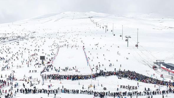 Erciyes'te hafta sonu yoğunluğu