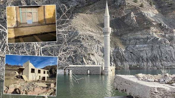 Baraj suları çekildi, ortaya çıkan köyde anılar tazelendi