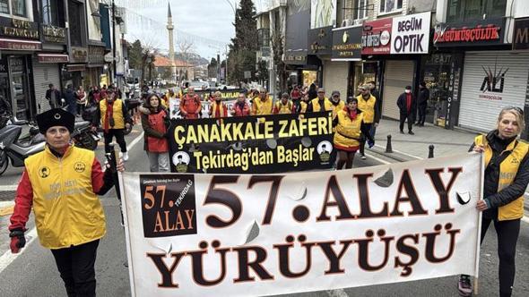 Tekirdağ'dan Çanakkale'ye '57'nci Alay Vefa Yürüyüşü' başladı