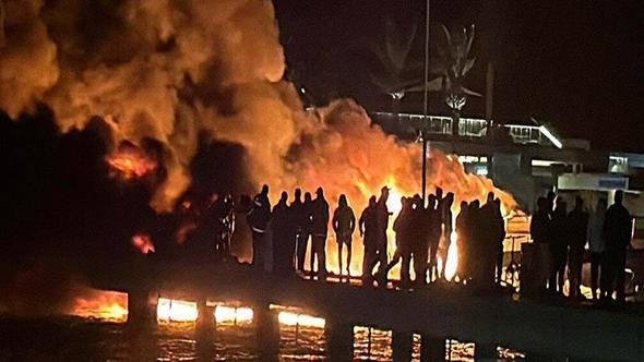 Bodrum'da 7 motoryatın battığı marinadaki yangına ilişkin bilirkişi incelemesi başlatıldı