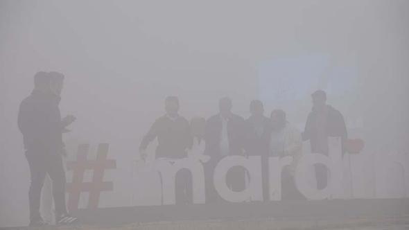 Mardin'de yoğun sis; görüş mesafesi 15 metreye düştü