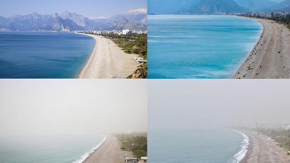 Antalya'yı çöl tozu bulutu kapladı