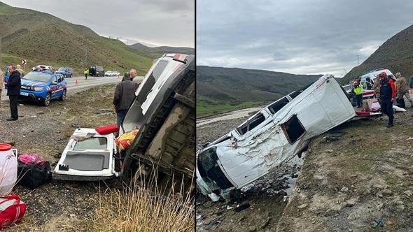 Muş’ta yolcu minibüsü dere yatağına yuvarlandı: 16 yaralı