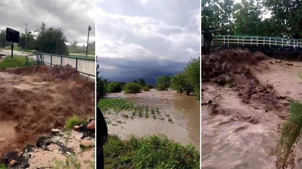 Kahramanmaraş'ta dereler taştı, tarım arazileri su altında kaldı