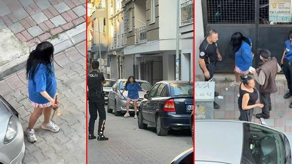 Kılıçla kendisine ve ailesine zarar veren kadın, biber gazıyla etkisiz hale getirildi